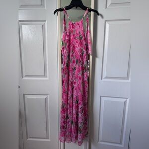 Zara Pink Floral Maxi Dress
